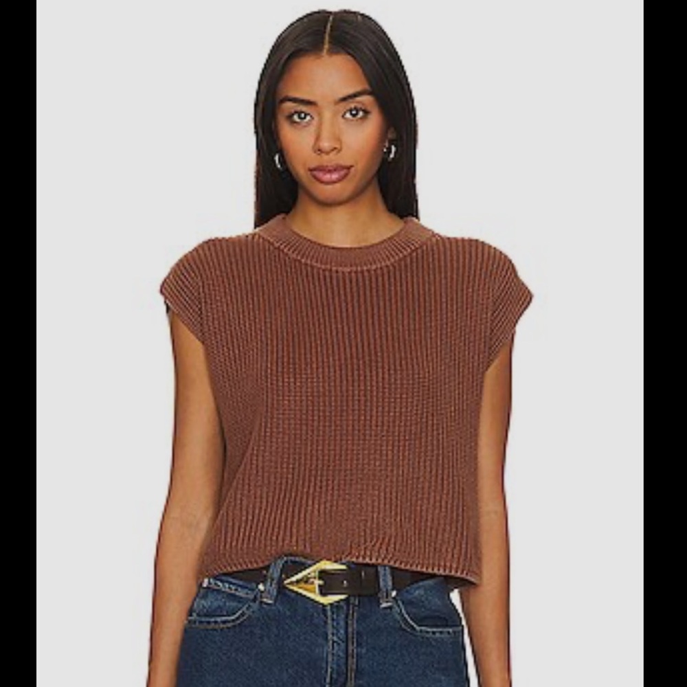 Callahan Beatrice Top Brown Sweater Vest Revolve Size S